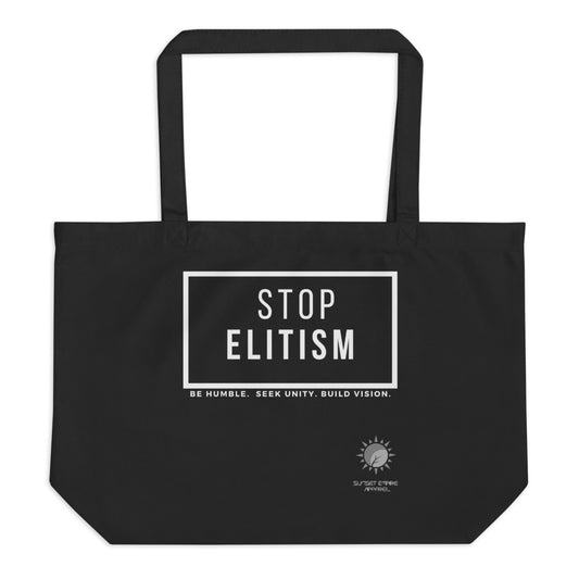 Stop Elitism Tote Bag In Black
