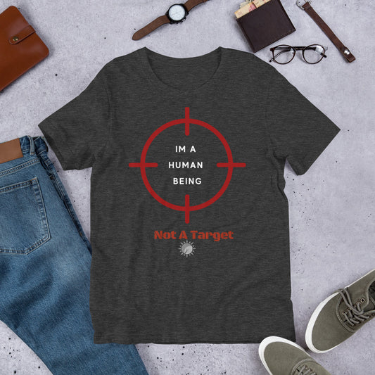 I am not a target  xs-4x  olive, black, heather Short-Sleeve Unisex T-Shirt